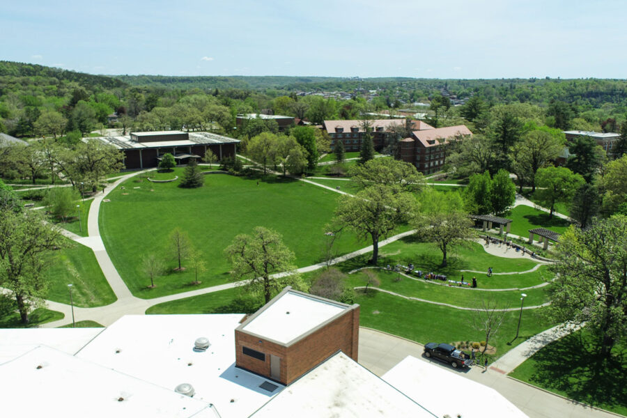 overview of Preus Library Lawn