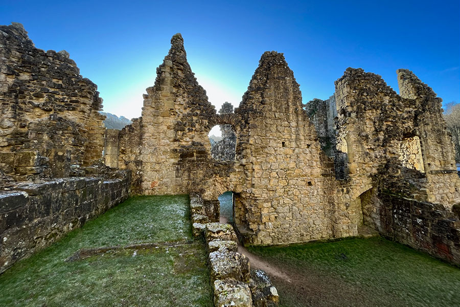 Stone ruins of an abbey