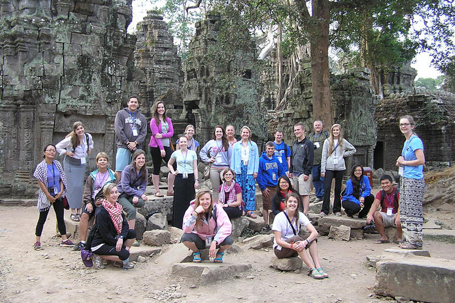 Students studied abroad in Cambodia during J-term